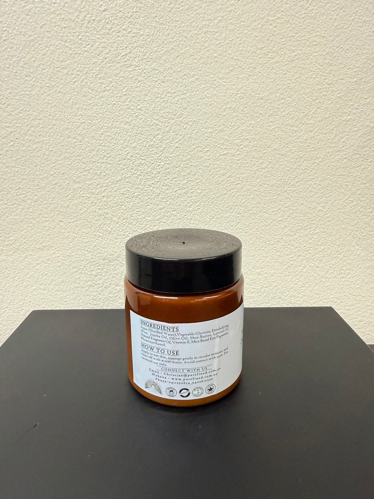 Moisturising Olive and Charcoal and Musk Body Butter 250g