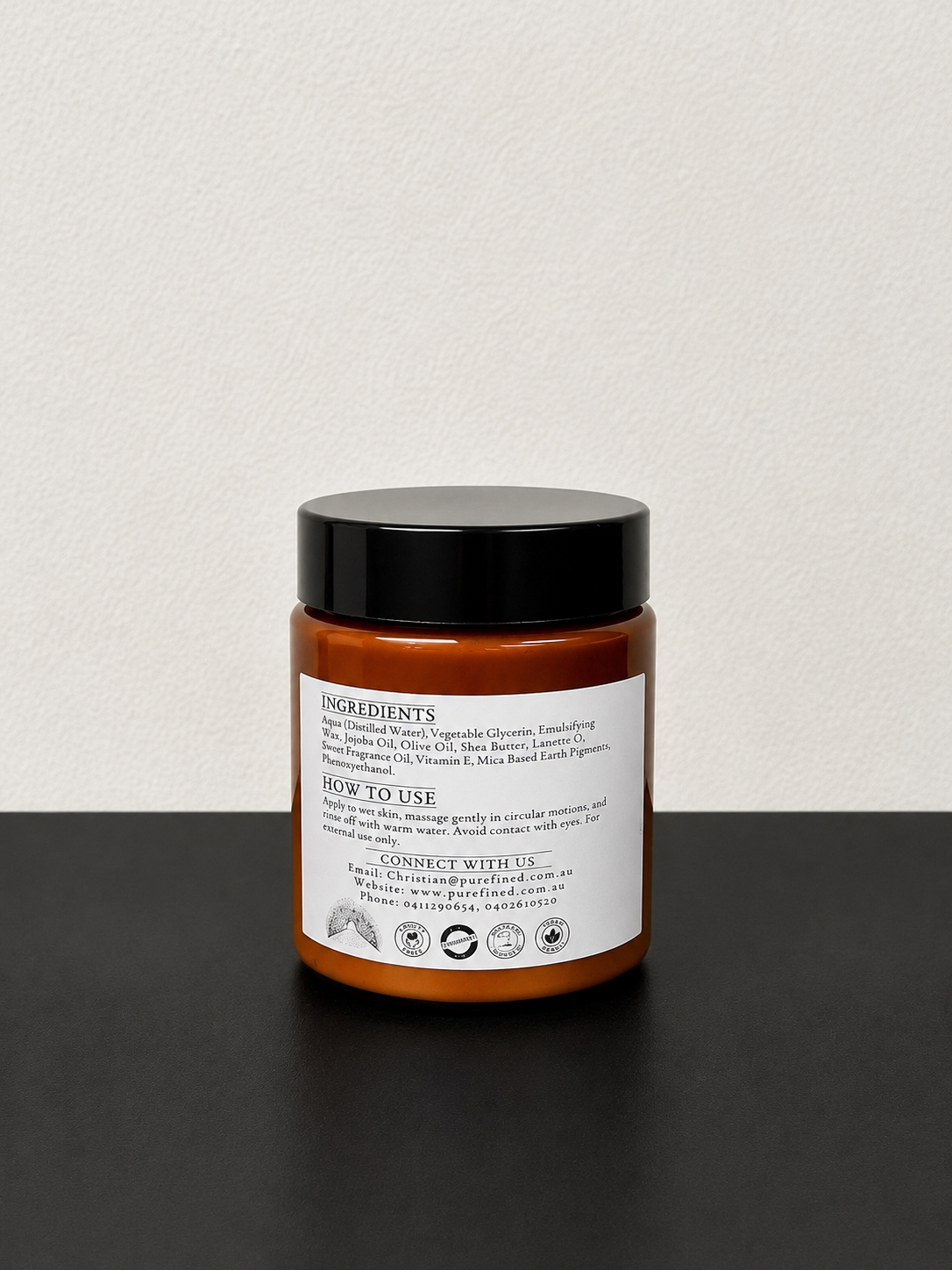Moisturising Olive and Charcoal and Musk Body Butter 250g