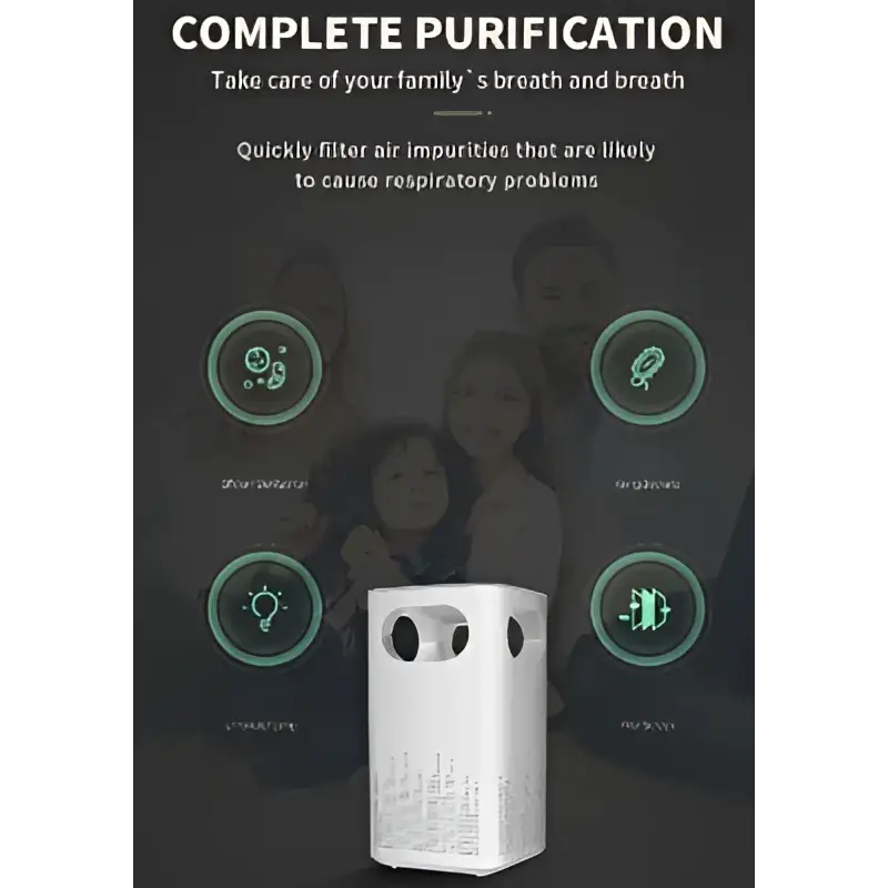 Air Purifier - HEPA Filter & Activated Carbon Cleaner - White