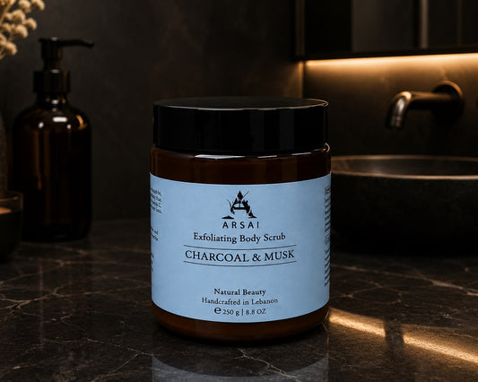 Exfoliating Olive and Charcoal and Musk Body Scrub 250g