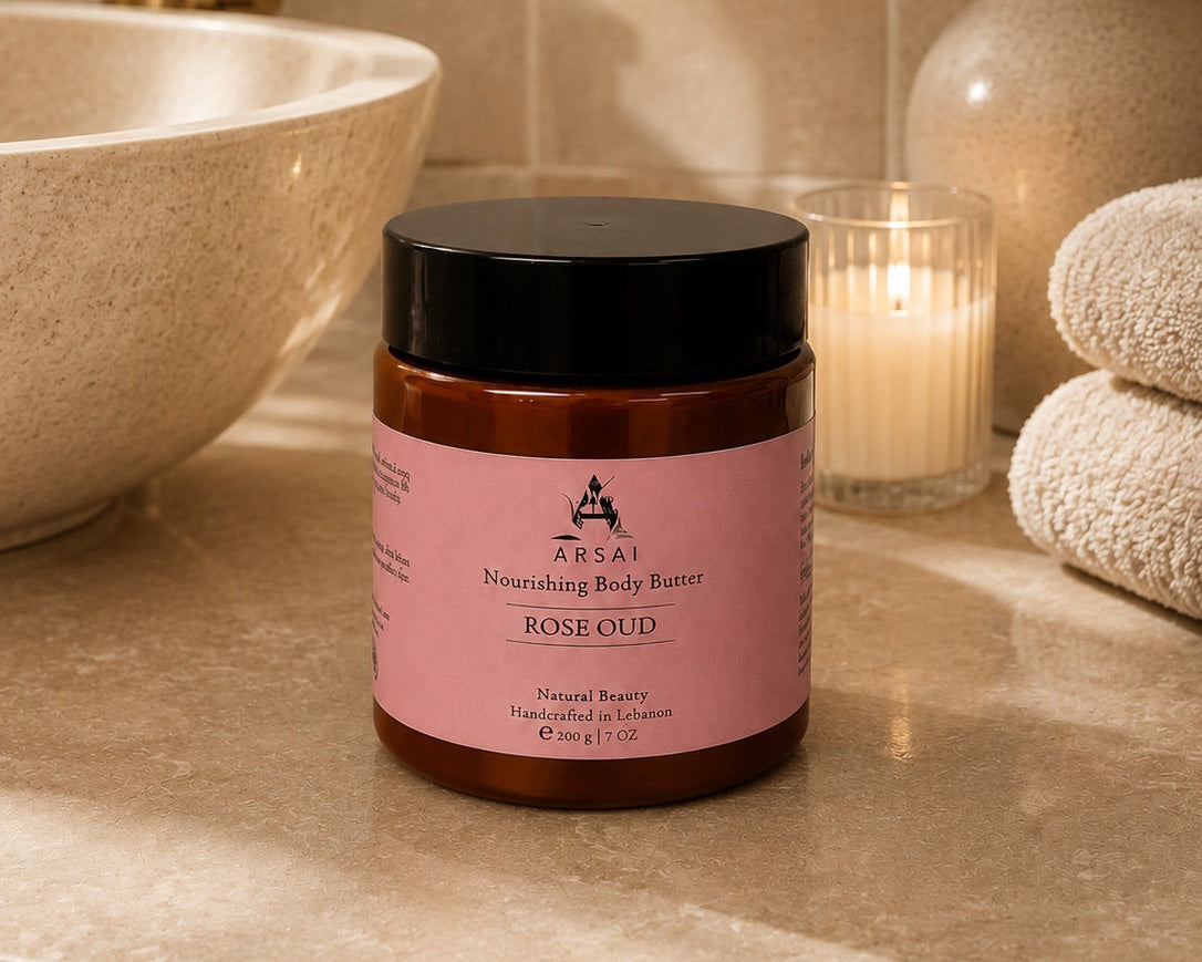Moisturising Olive and Rose Oud Body Butter 250g