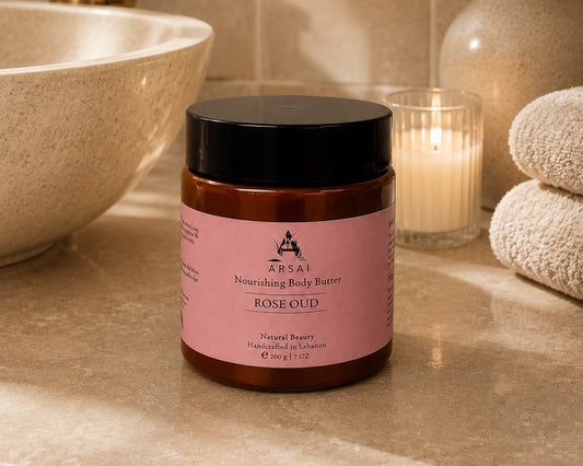 Moisturising Olive and Rose Oud Body Butter 250g