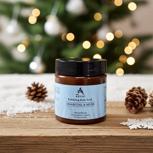 Exfoliating Olive and Charcoal and Musk Body Scrub 250g