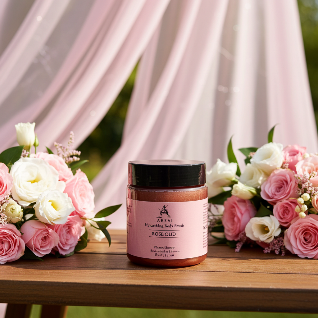 Exfoliating Olive and Rose Oud Body Scrub 250g