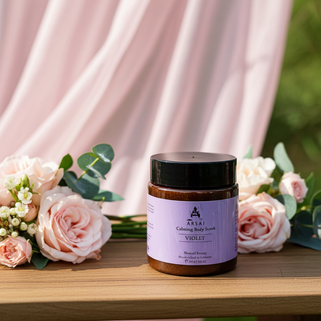 Exfoliating Olive and Violet Body Scrub 250g