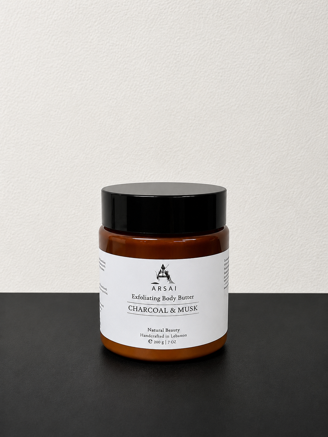 Moisturising Olive and Charcoal and Musk Body Butter 250g