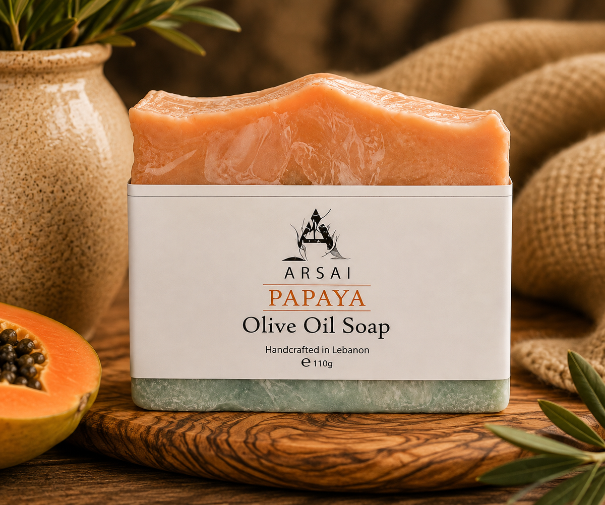 Arsai Olive Oil Papaya Soap Bar