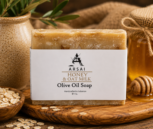 Arsai Olive Oil Honey and Oat Milk Soap Bar