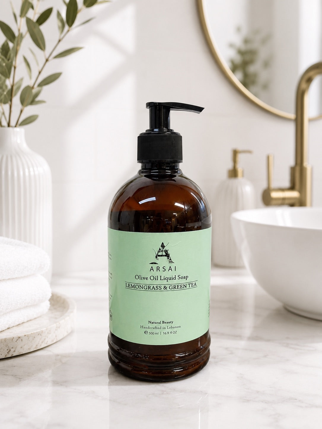 Olive Oil Lemon Grass and Green Tea Liquid Hand Soap 500ml