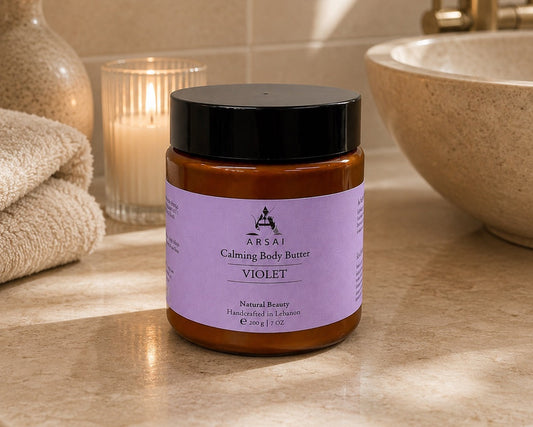 Moisturising Olive and Violet Body Butter 250g